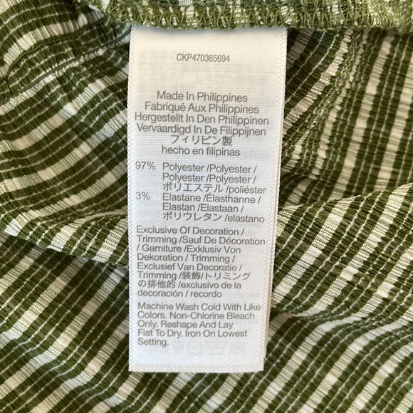 Madewell Tiered Peplum Top in Sweet Basil, NWT, Size Large - Picture 10 of 12